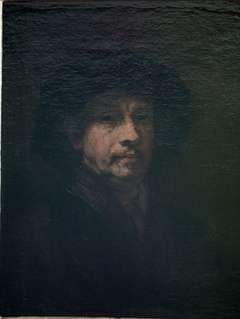 Self-portrait (enlarged on all sides) by Rembrandt