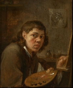 Self-Portrait in the Studio by Gillis van Tilborch