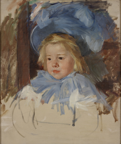 Simone in a Blue Bonnet by Mary Cassatt