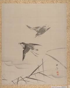 Small Birds and Bamboo by Kawabata Gyokushō