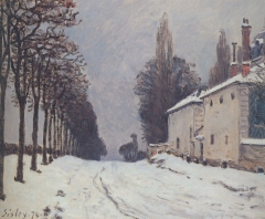 Snow on the Road Louveciennes by Alfred Sisley