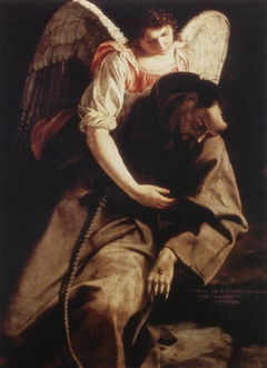 St Francis and the Angel by Orazio Gentileschi