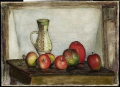 Still life – apples and a pitcher by Władysław Ślewiński