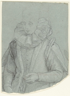 Studie voor een portret van een dame met een brede kraag by Unknown Artist