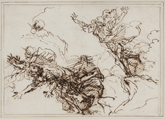 Studies for the Death of Empedocles by Salvator Rosa