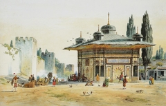 Sultans Ahmet III's Fountain by the Gate of the Seraglio in Constantinople by Martinus Rørbye