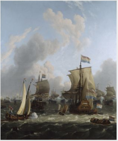 The Arrival of the Kattendijk at Texel, 22 July 1702 by Ludolf Bakhuizen