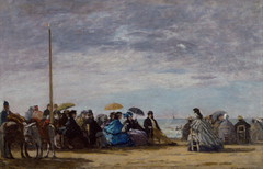 The beach by Eugène Boudin