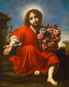 The boy Jesus invites the Christian soul to crown it according to the Song of Songs by Carlo Dolci