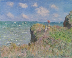 The Cliff Walk at Pourville by Claude Monet