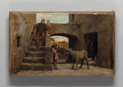 The Fable of the Miller, His Son, and the Donkey by Elihu Vedder