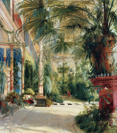 The Interior of the Palm House by Carl Blechen