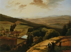 The Monastery of Vallombrosa and the Arno Valley Seen from Paradisino by Louis Gauffier