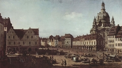 The New Market in Dresden from Moritzstraße by Bernardo Bellotto