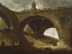 The Old Bridge by Hubert Robert