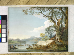 The River Severn at Shrewsbury, Shropshire by Paul Sandby