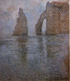 The Rock Needle and the Porte d'Aval Seen from the West by Claude Monet