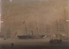 The Royal Yacht in Plymouth Sound, 30 August 1843 by Nicholas Matthews Condy