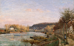 The Seine at Bougival by Camille Pissarro