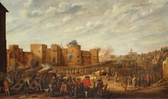 The siege of the castle Vredenburg in Utrecht in 1577 by Joost Cornelisz Droochsloot