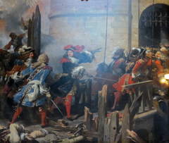 The storming of Valenciennes by Jean Alaux