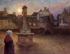 The Wayside Cross at Rochefort-en-Terre by Ferdinand du Puigaudeau