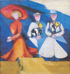 Three women figures by Aleksandra Ekster