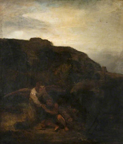 Tobias and the Angel in a Landscape by Rembrandt