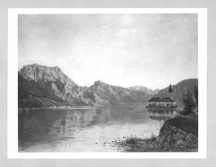 Traunsee mit Schloss Orth by Rudolf von Alt