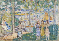 Trees, Houses, People by Maurice Prendergast