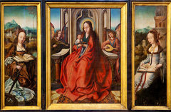 Triptych: ''Virgin and Child'', ''Saint Catherine'' and ''Saint Barbara'' by Anonymous