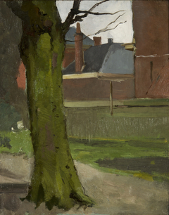 Tuin van de kunstenaar aan Rapenburg 40, Leiden by Floris Verster