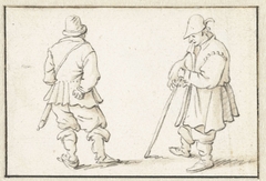 Twee staande mannen by Herman Saftleven