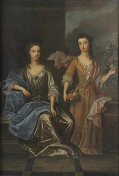 Two Girls, possibly Lady Rachel Cavendish, later Lady Morgan and Lady Elizabeth Cavendish, later Lady Lowther (d.1747), the Daughters of William Cavendish, 2nd Duke of Devonshire by After Sir Godfrey Kneller