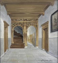 Vestibule van het gebouw van het Genootschap Kunstliefde te Utrecht by Johan Paul Constantinus Grolman