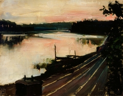 View from Eläintarha at Sunset by Akseli Gallen-Kallela