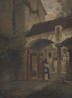 View of a Cistercian Monastery by Ludwig Dittweiler