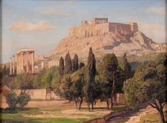 View of the Acropolis of Athens and the Olympieon by Georg Macco