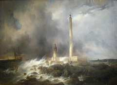 View of the lighthouse of Gatteville by Jean-Louis Petit