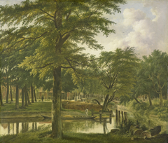 View of the Nieuwe Gracht near the Bolwerk, Haarlem by Wybrand Hendricks