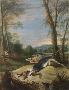 Vixens Chased by Dogs by Frans Snyders