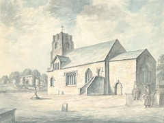 Whittington church and castle by John Ingleby