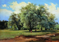 Willows Lit Up by the Sun by Ivan Shishkin