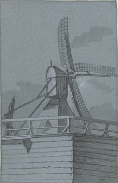 Windmolen met houten onderbouw by Jacob Ernst Marcus