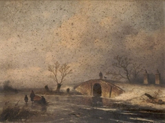 Winter Landscape by Johannes Franciscus Hoppenbrouwers