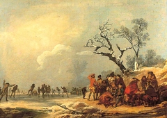 Winter Scene with Skating by Philip James de Loutherbourg