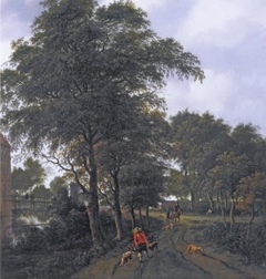 Wooded Landscape with Castle by Jan van der Heyden