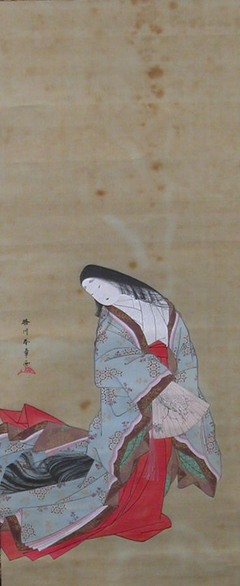 Young Lady in Waiting by Katsukawa Shunshō