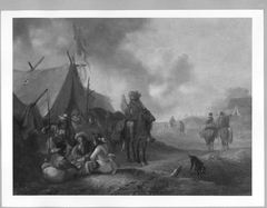 Zeltlager mit Landsknechten by Philips Wouwerman