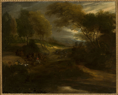 A battle scene by Adam Frans van der Meulen